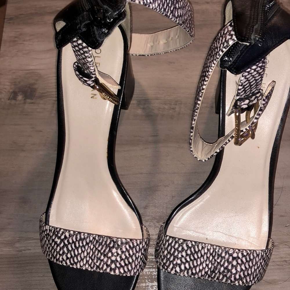 cole haan snake print high heels